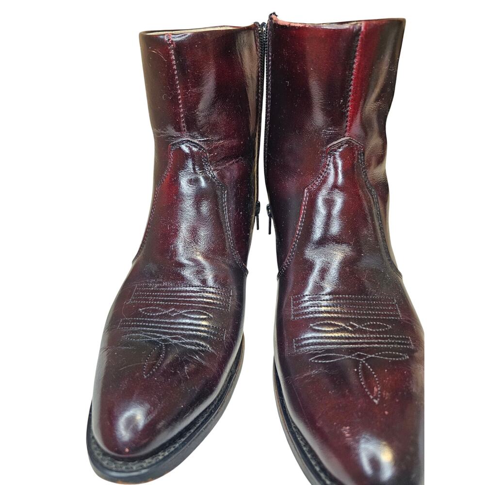Durango Vintage DB955 Men's 9D Oxblood Leather Western Cowboy Ankle Boots